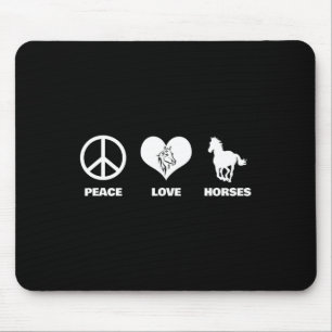 Alfombrilla De Ratón Caballos de amor por la paz Caballos ecuestres de 