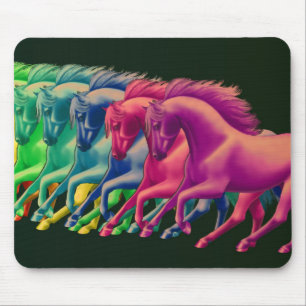 Alfombrilla De Ratón Caballos de diversos colores Mousepad