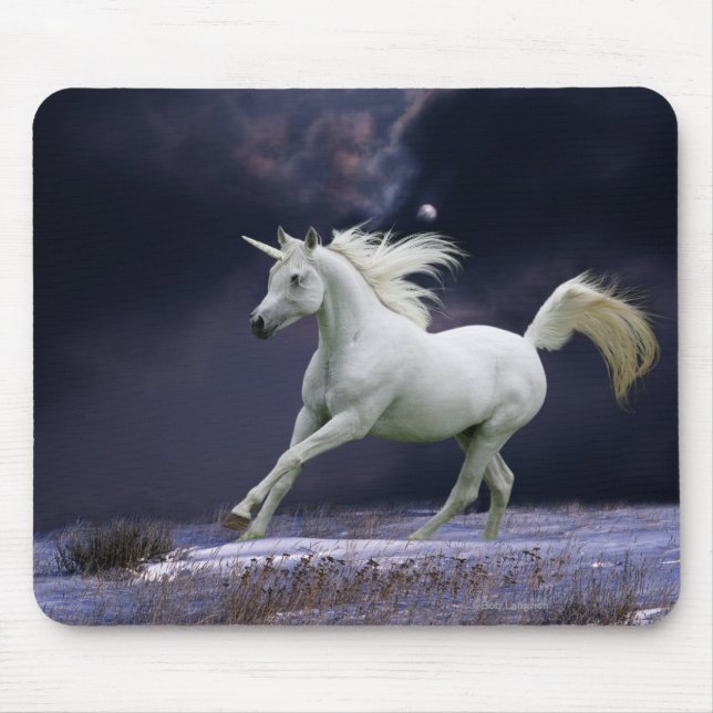 Alfombrilla De Ratón Caballos de la fantasía: Unicornio (Frente)
