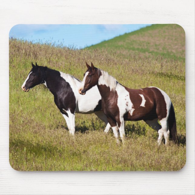 Alfombrilla De Ratón Caballos en la ladera (Frente)