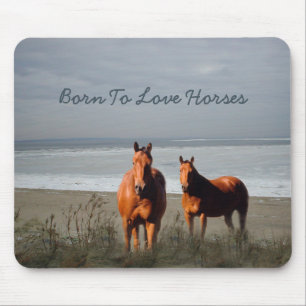 Alfombrilla De Ratón Caballos Mousepad de la playa