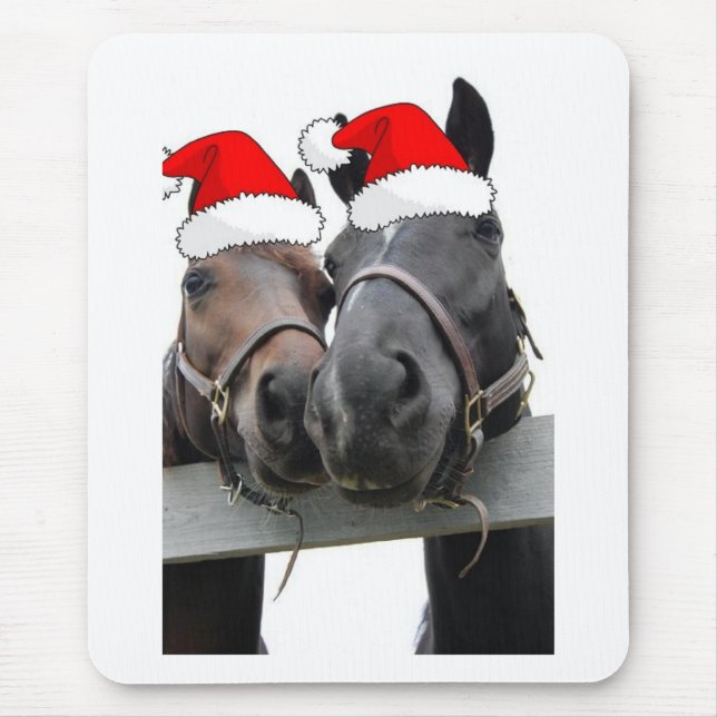 Alfombrilla De Ratón Caballos navidades (Frente)