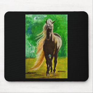 Alfombrilla De Ratón Caballos Rojos Negros Caballos de Caballos Montado