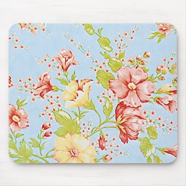 Alfombrilla De Ratón Cabaña elegante Mousepad floral (Frente)