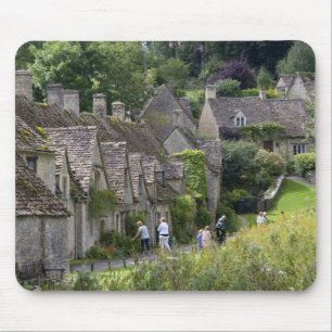 Alfombrilla De Ratón Cabañas de piedra de Cotswold en el pueblo de