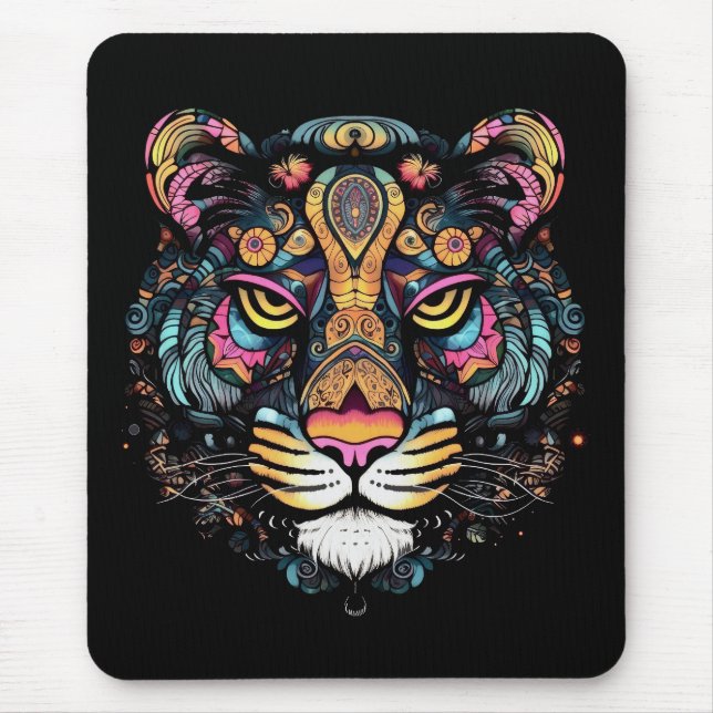 Alfombrilla De Ratón Cabeza de Tigre  (Frente)