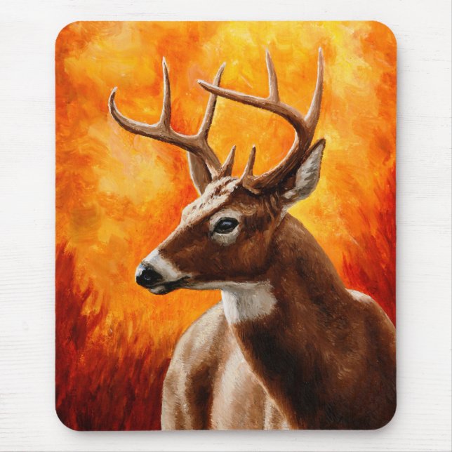 Alfombrilla De Ratón Cabeza de toro de Whitetail Deer Trophy (Frente)
