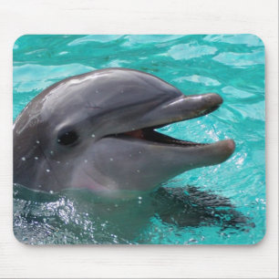 Alfombrilla De Ratón Cabeza del delfín en agua del aquamarine