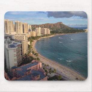 Alfombrilla De Ratón Cabeza del diamante, playa de Waikiki, Hawaii