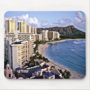 Alfombrilla De Ratón Cabeza del diamante - playa de Waikiki, Oahu