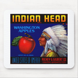 Alfombrilla De Ratón Cabeza india de Washington manzanas