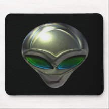 Cabeza metalizado Alien 02 Mousepad