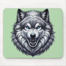 Cabeza Snarling Wolf