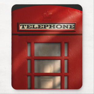 Alfombrilla De Ratón Cabina de teléfonos roja británica Mousepad