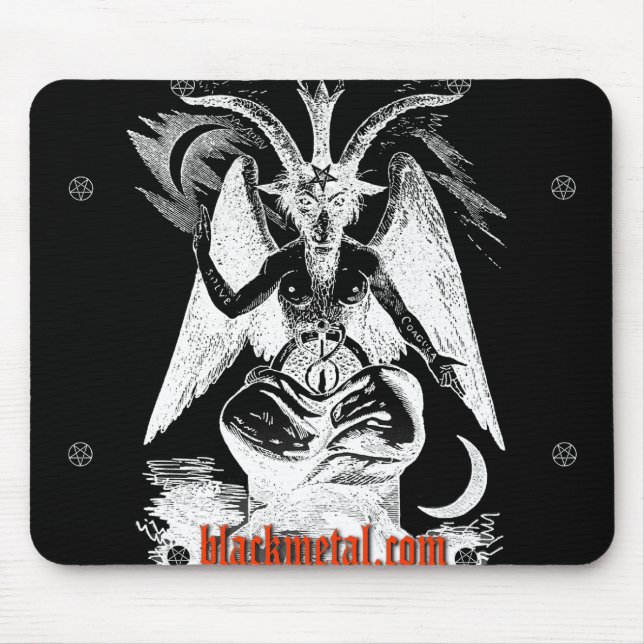 Alfombrilla De Ratón Cabra de Mendes Mousepad negro (Frente)