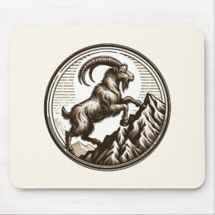 Alfombrilla De Ratón Cabra de montaña de escalada Capricornio Cumpleaño