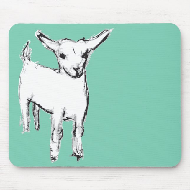 Alfombrilla De Ratón Cabra linda Mousepad del bebé (Frente)