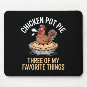 Alfombrilla De Ratón Caca De Pollo Tres De Mis Cosas Favoritas Divertid
