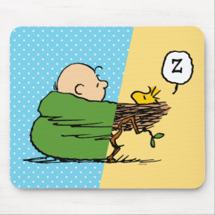 Alfombrilla De Ratón Cacahuetes   Media y media de Charlie Brown y Wood