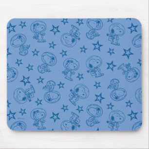Alfombrilla De Ratón Cacahuetes   Modelo de astronauta espacial azul Sn