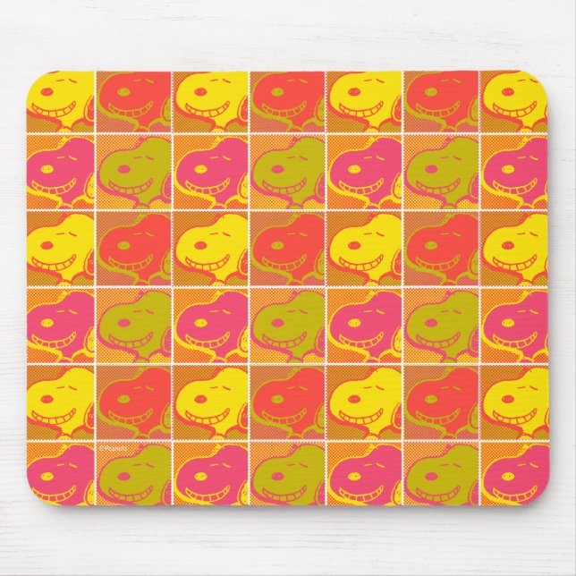 Alfombrilla De Ratón Cacahuetes | Patrón de arte pop Snoopy (Frente)