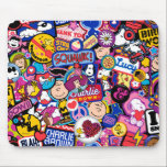 Alfombrilla De Ratón Cacahuetes | Patrón de parches de mixtape<br><div class="desc">Echa un vistazo a este divertido diseño de The Peanuts Gang en parches bonitos.</div>