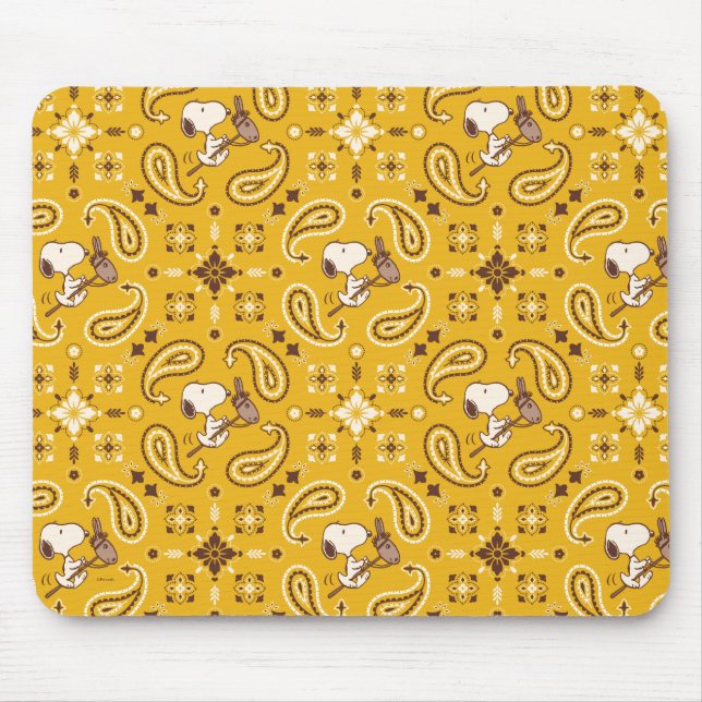 Alfombrilla De Ratón Cacahuetes | Snoopy Bandana Cowboy (Frente)