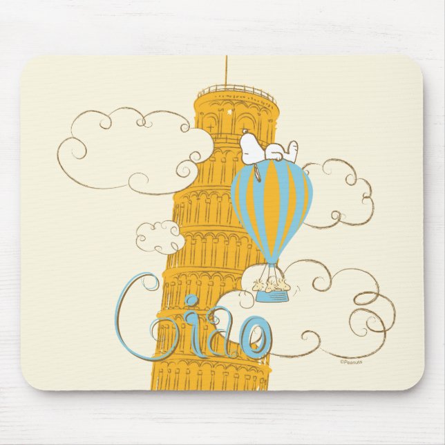 Alfombrilla De Ratón Cacahuetes | Snoopy & Woodstock Ciao (Frente)
