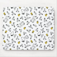 Cacahuetes | Snoopy & Woodstock Patrón de flores B