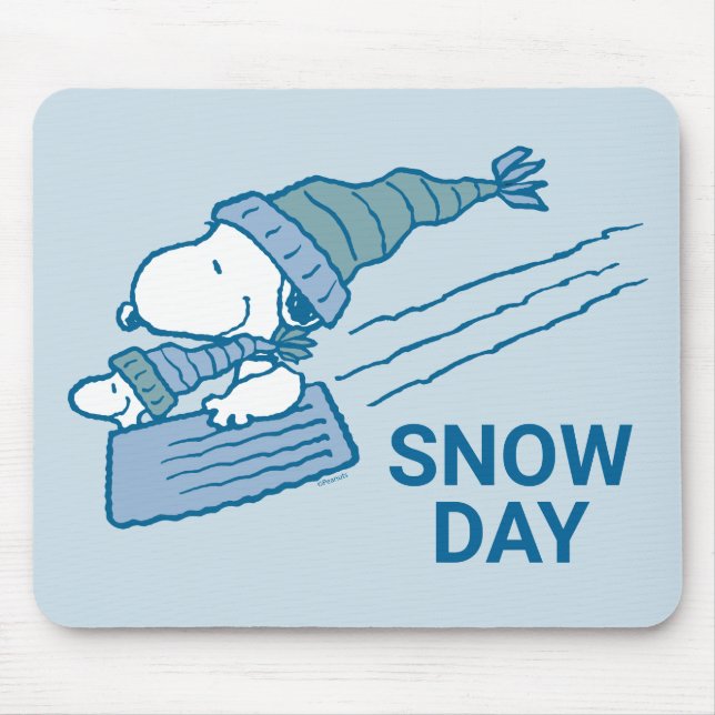 Alfombrilla De Ratón Cacahuetes | Snoopy & Woodstock Sledding (Frente)
