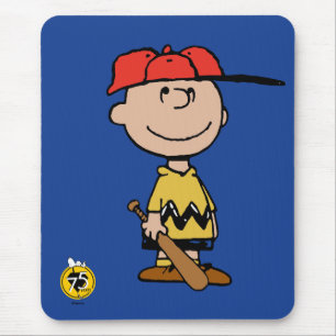 Alfombrilla De Ratón Cacahuetes   Sonrisa de béisbol Charlie Brown