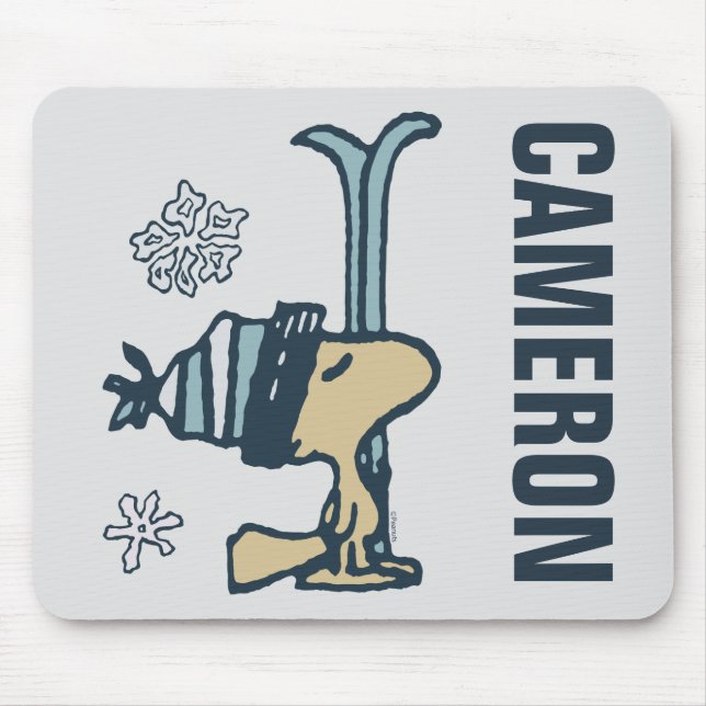 Alfombrilla De Ratón Cacahuetes | Woodstock Ski Pro | Añadir su nombre (Frente)