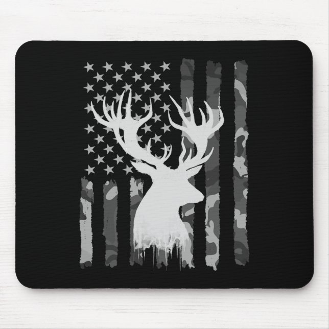 Alfombrilla De Ratón Cacería divertida de camuflaje La Bandera De Ee.Uu (Frente)