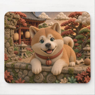 Alfombrilla De Ratón Cachorro Akita Adorable, Bebé Perro