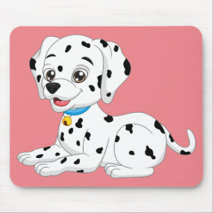 Alfombrilla De Ratón Cachorro Bonito Fuego Perro Rosa Dalmatian Dibujos