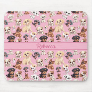 Alfombrilla De Ratón Cachorro cachorro rosado