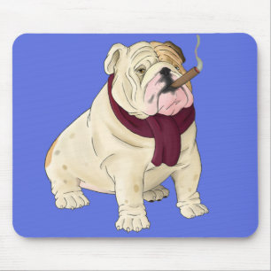 Alfombrilla De Ratón Cachorro de Bulldog Inglés de Dibujos Animados Azu