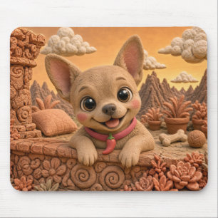Alfombrilla De Ratón Cachorro de Chihuahua Adorable, Perrito Bebé