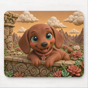 Alfombrilla De Ratón Cachorro de Dachshund Adorable, Perro Bebé