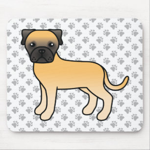 Alfombrilla De Ratón Cachorro de dibujos animados Bullmastiff cervato l
