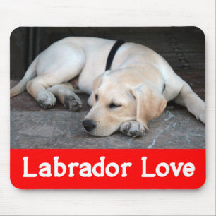 Alfombrilla De Ratón Cachorro de Labrador Retriever Amarillo - Lab Amar