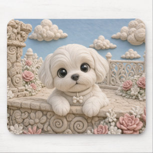 Alfombrilla De Ratón Cachorro de Maltes Cute, Perro Bebé