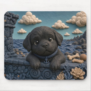 Alfombrilla De Ratón Cachorro de Terranova Adorable, Bebé Perro