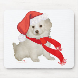 Alfombrilla De Ratón Cachorro Poodle / Bichon Mix Ayudante de Santa