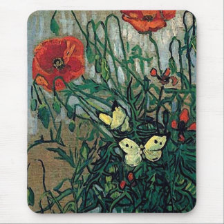 Alfombrilla De Ratón Cachorros y mariposas Bella Artes Van Gogh