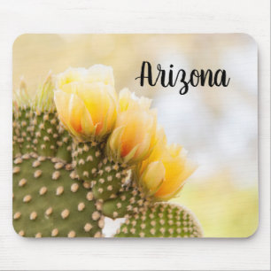 Alfombrilla De Ratón Cactus amarillos florecen, Arizona