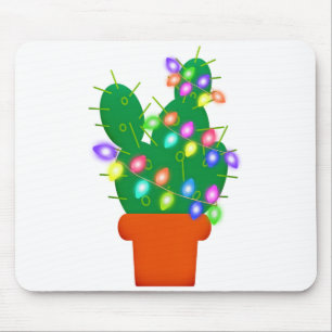 Alfombrilla De Ratón cactus christmas tree