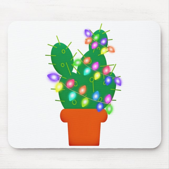Alfombrilla De Ratón cactus christmas tree (Frente)
