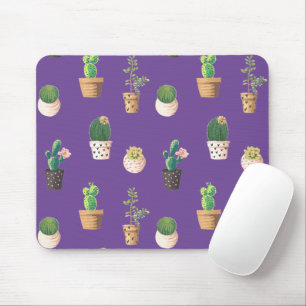 Alfombrilla De Ratón Cactus de postre verde en macetas