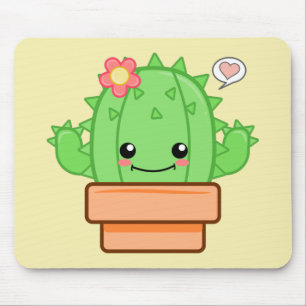 Alfombrilla De Ratón Cactus Kawaii